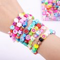thumbnail image 4 of Halloween & Colorful Polymer Clay Bead Kit: 1480PCS DIY Jewelry Making Set with Flat Clay Beads, Transparent Letter Beads & 5m Elastic String - 24-Grid Storage Box for Kids' Bracelets, Necklaces,, 4 of 6