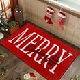 thumbnail image 3 of BERTHMEER 2'X3' Christmas Rug Washable Indoor Door Mat Red Kitchen Non-slip Soft Low Pile Accent Rug for Bedroom Bathroom,Red, 3 of 6