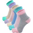 thumbnail image 1 of Calcetines deportivos de algodón con dedos separados para mujer, calcetines con dedos separados para mujer, suaves y transpirables, 1 of 5
