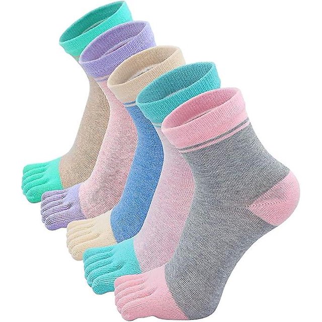 Calcetines deportivos de algodón con dedos separados para mujer, calcetines con dedos separados para mujer, suaves y transpirables