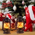 thumbnail image 2 of ge Lantern LED Battery Powered Camping Lamp Outdoor Hanging Lantern Flickering Flame Rechargeable Retro Lanterns Remote Control 4 Modes Light Non-Solar 2 Pack, 2 of 5