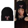 thumbnail image 2 of Bows Simple Street Hat Trendy Portable Hat Decoration Adult Children's Hat for Cold Weather Accessory royal blue, 2 of 4