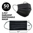 thumbnail image 4 of InterMask Disposable Premium 3-Ply Face Mask, Black, ASTM Level 3, Box of 50 Masks, 4 of 5