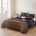thumbnail image 2 of Twin Quilt Set 68''x86'', Basketball Court Lightweight Summer Bedspread Coverlet Set with 2 Pillow Shams, Indoor Sports Field Scene Modern Breathable All Season Quilt Bedding for Dorm/Bedroom, 2 of 9