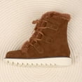 thumbnail image 4 of Miluxas Women's Snow Boots Warm Insulated Fleece Lined Mid-Calf Winter Boots Brown 6.5(38), 4 of 4