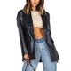 thumbnail image 1 of Txlixc Chaqueta de traje de cuero artificial para mujeres chaqueta de cuello de solapa sólido de manga larga chaqueta de traje de bolsillo de una sole otoño e invierno abrigo al aire libre Txlixc  moda, 1 of 9