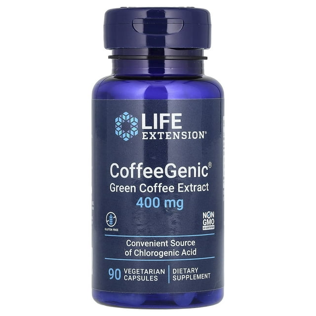 LIFE EXTENSION | CoffeeGenic° Green coffe extract 400mg | 90 Vegacaps