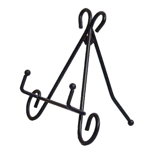 Anti-Slip Plate Stands for Display, Plate Holder Display Stand, Black Metal Picture Stand Easel for Display Decorative