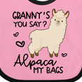 thumbnail image 4 of Inktastic Granny's You Say Alpaca My Bags Boys or Girls Baby Bib, 4 of 4