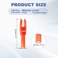 thumbnail image 2 of Uxcell Archery Arrows Nocks, Plastic Insert Arrow Nock Replacement Arrow Tails for Hunting Shooting Compound Recurve Transparent Orange, 2 of 7