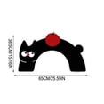 thumbnail image 3 of Tuvgenk Cute Bathroom Contour Rugs Absorbent Black Bath Toilet Rugs U-Shaped Animal Nonslip Quick Dry Small, 3 of 6