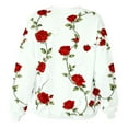 thumbnail image 5 of Xdegoge Valentine's Day Sweatshirt for Women Floral Print Long Sleeve Sweatshirts Oversized Crewneck Pullover Tops Dressy Cssual Blouses, 5 of 9