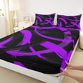 thumbnail image 3 of Homewish Purple Stripes Lines 4 Pieces Queen Sheet Sets for Female Men Adults,Vintage Aesthetic Ultra Soft Flat Sheet,Geometric Theme Queen Fitted Sheet,Luxury Bedroom Decor, 3 of 7