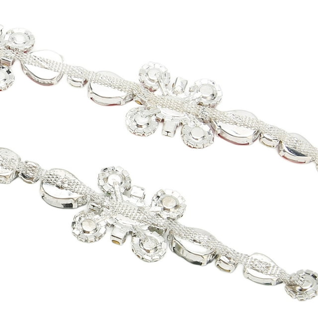 Rhinestone Flower Trim,2pcs Rhinestone Flower Chain Bling Rhinestone Trim Chain Rhinestone Trim Finely Tuned Performance