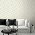 thumbnail image 2 of Kenneth James Malo Light Grey Sisal Ogee Wallpaper, 2 of 3