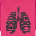 thumbnail image 2 of Instant Message - Jesus Mercy Lungs - Men's Crew Neck Fleece Pullover, 2 of 5