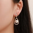 thumbnail image 5 of QIQUWOHUL Pearl Jewelry Set Freshwater Cultured Pearls Pendant Necklace Teardrop Pearl Dangling Earrings Cubic Zirconia Pearl Wedding Jewelry Set For Bridal Women Bridesmaids & Br, 5 of 8