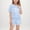 Sky Blue, variant on Eltusu Girls Outfit Sets, Short Sleeve Casual Elastic Waistband T-Shirts & Shorts Sets Sky Blue Size 5-14 T