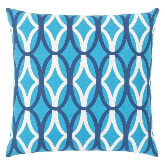 Geometric MRA013-2222D Square 22" x 22" Pillow Cover + Down Insert