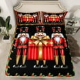 thumbnail image 2 of Feelyou Teens Kawaii Nutcracker Twin Sheet Sets, Christmas Festival Twin Fitted Sheet, Cartoon Royal Guarder Flat Sheet, Luxury Bedroom Decor, 3-Piece, 2 of 7