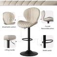 thumbnail image 2 of Kitchen Stool Dining Room Beige Chairs and Bar Stools for Kitchen Island Barstools Counter Height With High Backrest Chair Set 2 My Lux Decor Round, 2 of 9