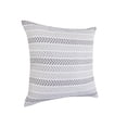 thumbnail image 2 of 18" X 18" Gray and White Chevron Cotton Zippered Pillow, 2 of 4