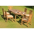 thumbnail image 4 of Teak Dining Set:6 Seater 7 Pc - 94" Oval Table, 4 Armless and 2 Osborne Arm/ Captain Chairs Outdoor Patio Grade-A Teak Wood WholesaleTeak #WMDSOS5, 4 of 4