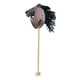 thumbnail image 4 of Caballo de peluche para montar a caballo, resistente y divertido, cabeza de animal de peluche de 31,5'' con Marrón oscuro, 4 of 9