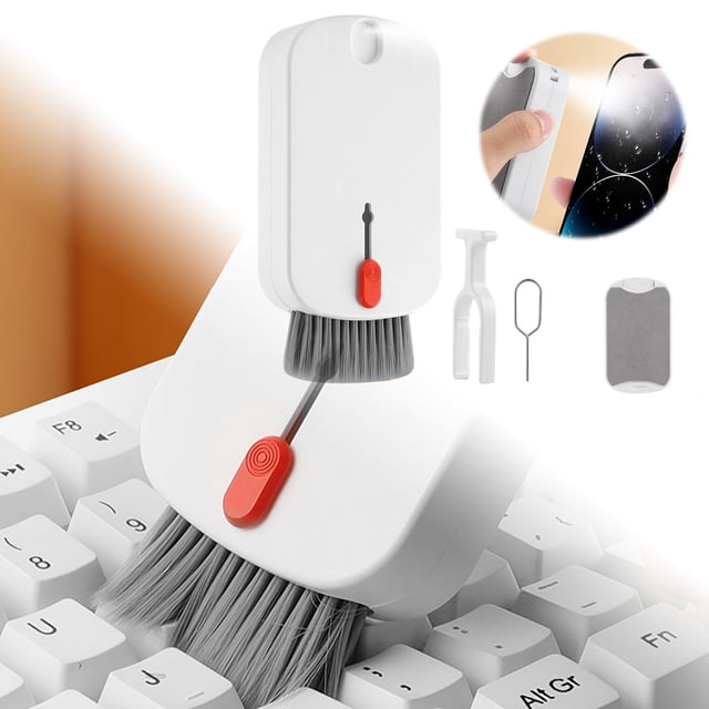 Function Electronic Device Cleaning With Microfiber Cloths Brushes And Solution