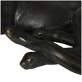 thumbnail image 4 of 29" x 13" Black Polyresin Laying Leopard Sculpture, by DecMode, 4 of 11
