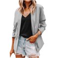 thumbnail image 2 of Puntoco Mujeres Casual Manga Larga Sólido Turndown Collar Botones Moda Abrigo Liquidación Puntoco Puntoco-2649, 2 of 6