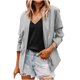 thumbnail image 1 of Blazer Chaquetas para Mujer Casual Manga Larga Sólido Turndown Collar Botones Moda Abrigo Odeerbi ODB-5, 1 of 6