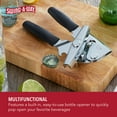 thumbnail image 3 of Swing-A-Way 407B Portable Can Opener, Features an Ergonimic Handle for Optimal Comfort, and Built-in Bottle Opener for a 2-in-1 Tool, Durable Cutting Wheel, Black, 3 of 5