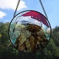 thumbnail image 2 of Hawk Ornament Christmas 2025, Hawk Stained Glass Window Sun Catcher – Decorative Hanging Ornament for Door or Living Room, 2 of 5