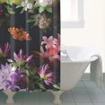 thumbnail image 4 of Pioneer Flower Floral Print Pattern Shower Curtain 36"x72" ,Bathroom Decorative Shower Curtains Set with 12 Hooks,Modern Waterproof Washable Shower Curtain, 4 of 6