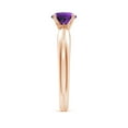 thumbnail image 3 of ANGARA Natural 0.8 Ct. Amethyst Solitaire Ring in 14K Rose Gold for Women (Ring Size: 5), 3 of 8