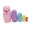 thumbnail image 2 of Muñeca Apilable, 5 Capas, Muñecas Anidadas, Matryoshka De Madera, Muñecas Anidadas Rusas, 2 of 9