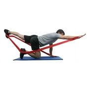 CanDo Multi-Grip 6 Foot Resistance Bands with hand, foot and finger loops for total body workouts, training, rehab, stretching or therapy. Set of 5 Resistance Levels