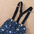 thumbnail image 5 of WIBACKER Infant Baby Boy Funny 1st Birthday Cosplay Outfits Bow Tie Space Themed Romper with Suspenders Pants 2pcs Set, 5 of 6