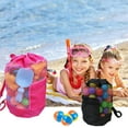 thumbnail image 1 of Vaidha Grand Sac de Plage en Maille, Anti-Sable, à Cordon, pour Piscine, Jouets, Balles, Sacs de Rangement, 1 of 4
