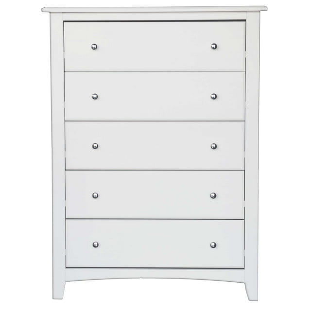Solid Wood Five Drawer Chest