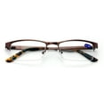 thumbnail image 2 of Premium Metal Half Rim Reading Glasses With Anti-reflective AR Coating Spring Hinge Reader, 2 of 4