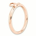 thumbnail image 3 of Bague Ruban de Sensibilisation en Argent Sterling Stackable Expressions Or Rose Taille 8, 3 of 3