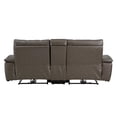 thumbnail image 4 of Lexicon Maroni 93.5" Contemporary Leather Double Reclining Loveseat in Brown, 4 of 8