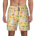 thumbnail image 3 of Uemuo Summer Animals Pattern Mens Swim Trunks Quick Dry Board Shorts with Mesh Lining, Stretch Beach Shorts Quick Dry No-Chafing Board Shorts-XX-Large, 3 of 9