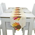 thumbnail image 5 of EREHome Chevron Happy Thanksgiving Turkey Autumn Table Runner 13x90 Inches Yellow Table Top Decoration, 5 of 5