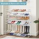 thumbnail image 4 of Zapatero de metal de 3 niveles largo para armario, organizador de almacenamiento de zapatos apilable ancho para entrada, dormitorio, piso, 24 pares de zapatillas de hombre, estante para zapatos con, 4 of 7