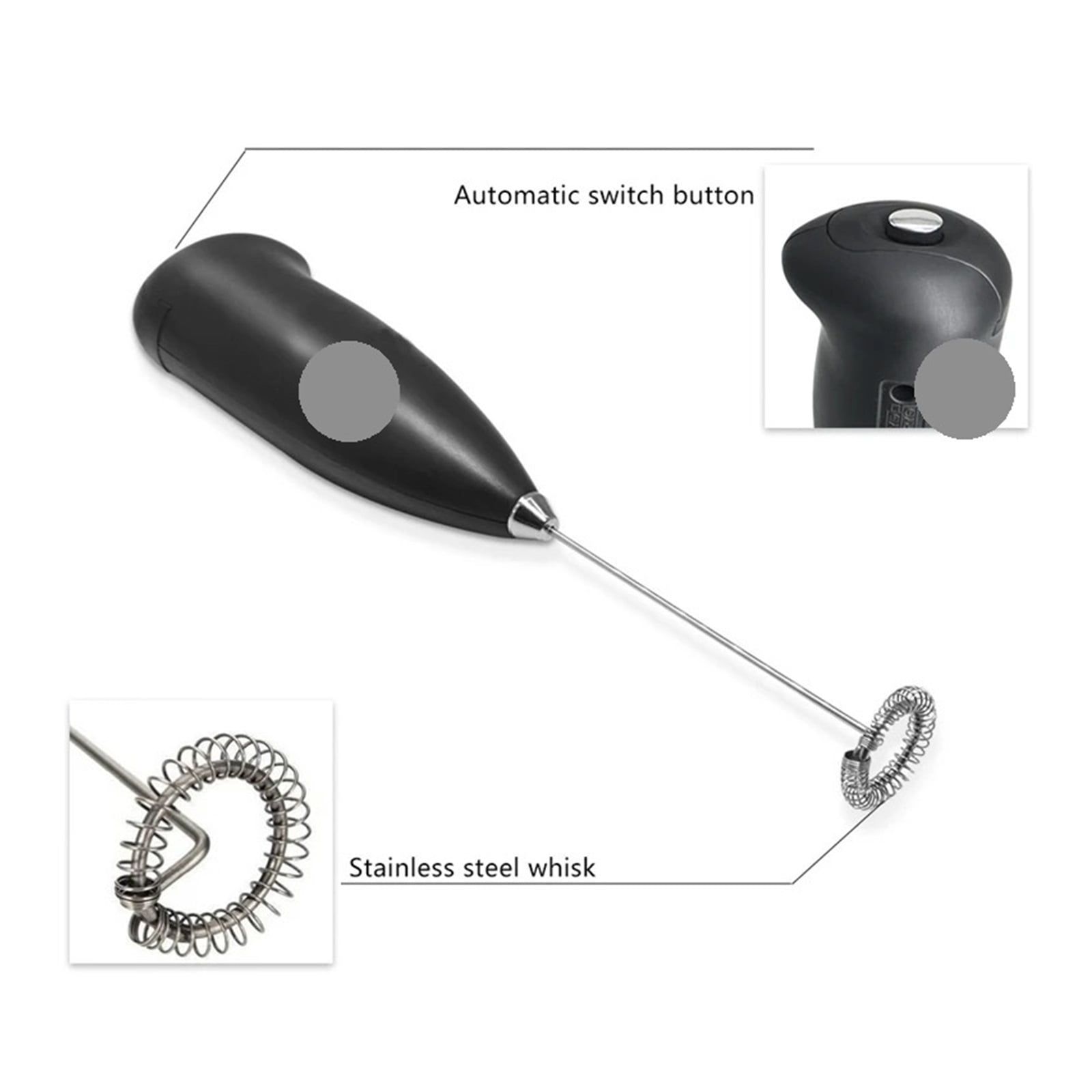 Electric Milk Frother Handheld Mini Foamer Coffee Maker Egg Beater for Chocolate Cappuccino Stirrer