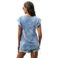 thumbnail image 3 of JWD Summer Ruffle Short Sleeve Knit Tunic Tops Shirts Tank Tee Blouse For Women, 3 of 7