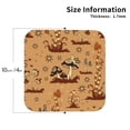 thumbnail image 3 of Balery 6 Pcs Brown Mushroomsleather Coasters Set, Drink Table Cup Coasters For Living Room Kitchen Coffee Decor, 3 of 9